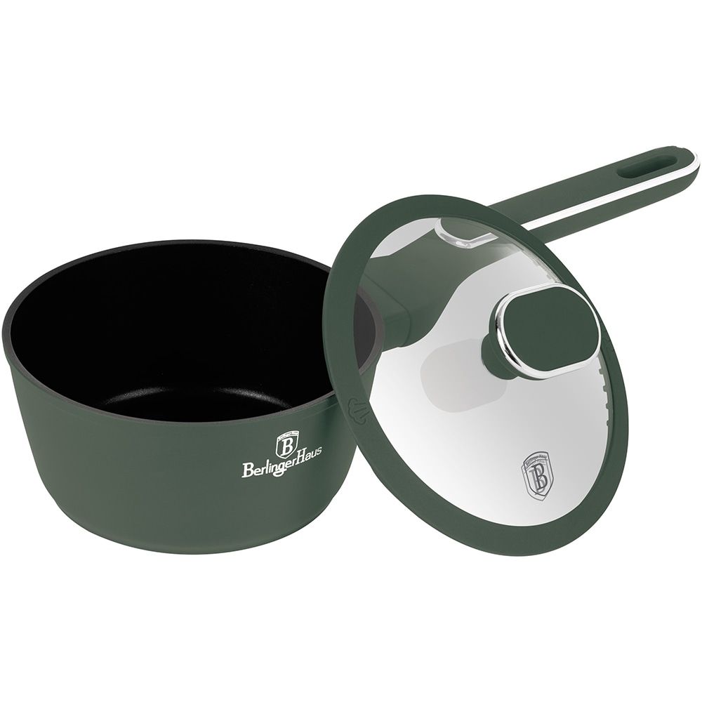 Cratita cu capac BERLINGER HAUS BH 8155, 16 cm, aluminiu, verde mat