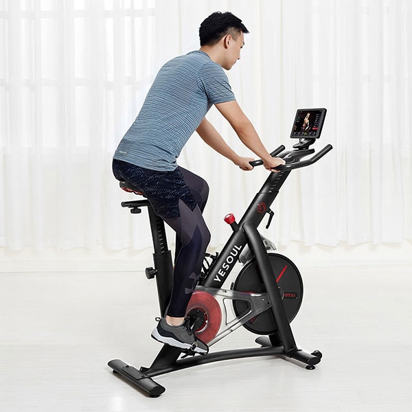 Bicicleta spinning YESOUL YS3PRO, volanta 7.5kg, 100 trepte, greutate suportata 120kg, negru