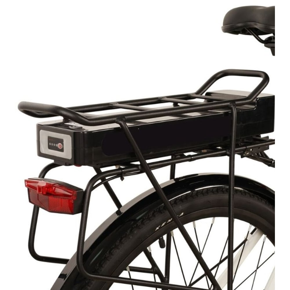 Bicicleta asistata electric JEEP City E-Bike JE-C28L, roata 28", motor 250W, viteza max 25 km/h, alb