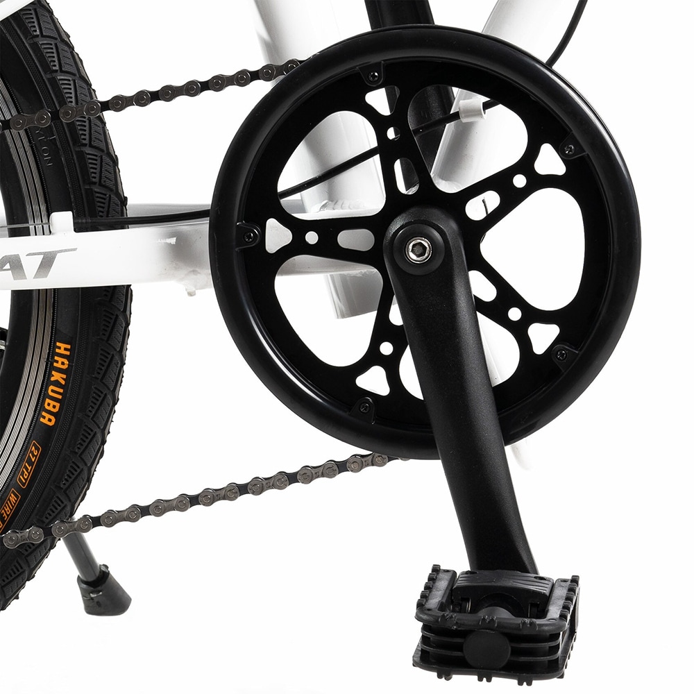 Bicicleta pliabila CARPAT C2068B, roata 20", 7 viteze, schimbator Sunrun, frana V mecanica, alb