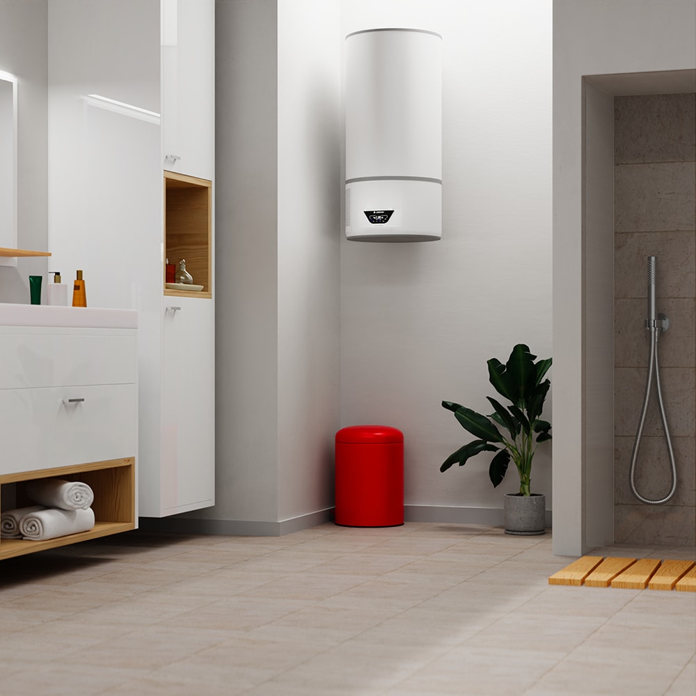 Boiler electric cu pompa de caldura ARISTON Lydos Hybrid, Wi-Fi, 100l, 1200W, alb
