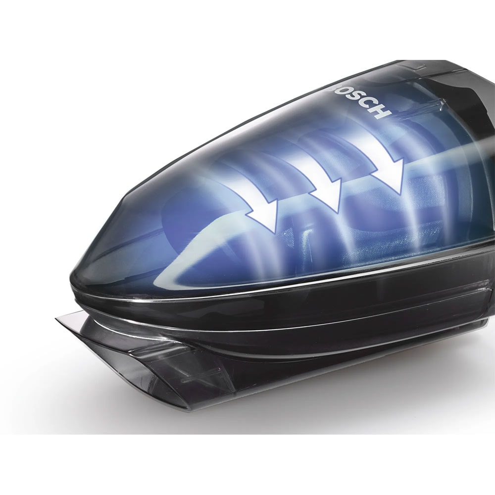 Aspirator de mana BOSCH Move BHN24L, 0.3l, 21.6V, autonomie max 45 min, High Airflow System, negru