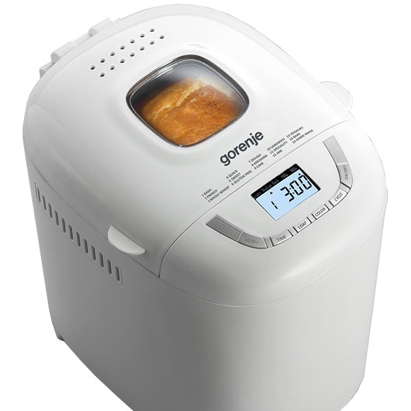 Masina de copt paine GORENJE BM910WII, 0.9kg, 15 programe, 550W, alb