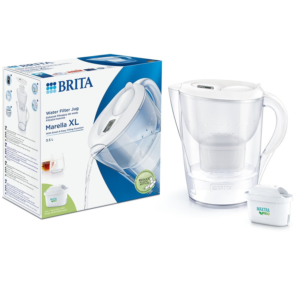 Cana filtranta BRITA Marella XL BR1052780, 3.5l, alb-transparent