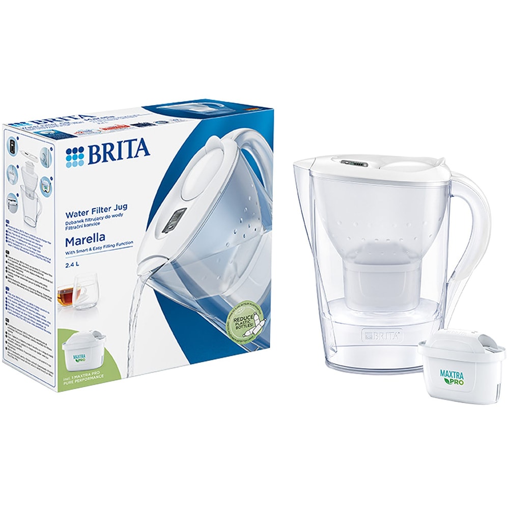 Cana filtranta BRITA Marella BR1052789, 2.4l, alb-transparent