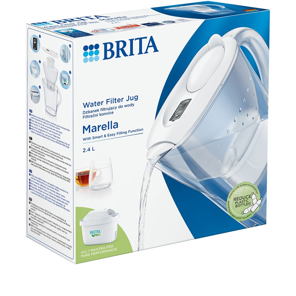 Cana filtranta BRITA Marella BR1052789, 2.4l, alb-transparent