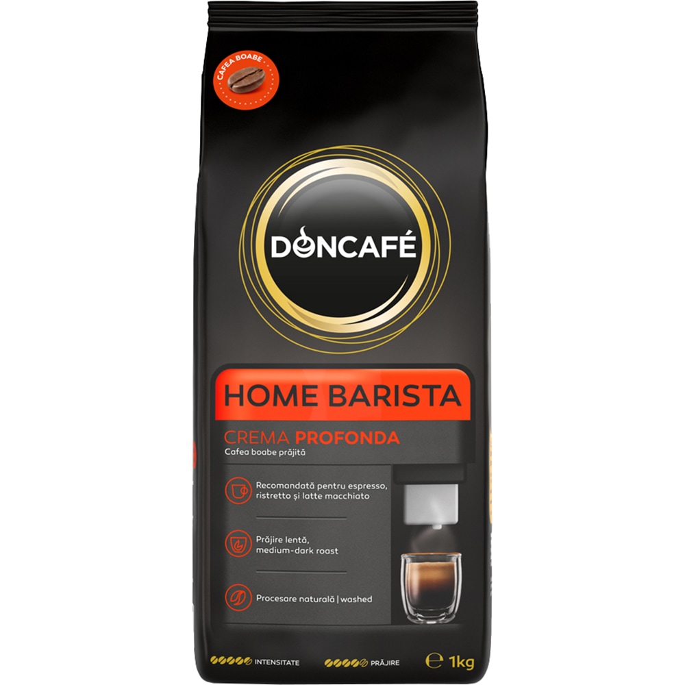 Cafea boabe DONCAFE Home Barista Crema Profonda, 1000g