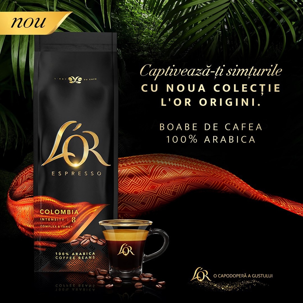 Cafea boabe L'OR Origins Columbia, 500g