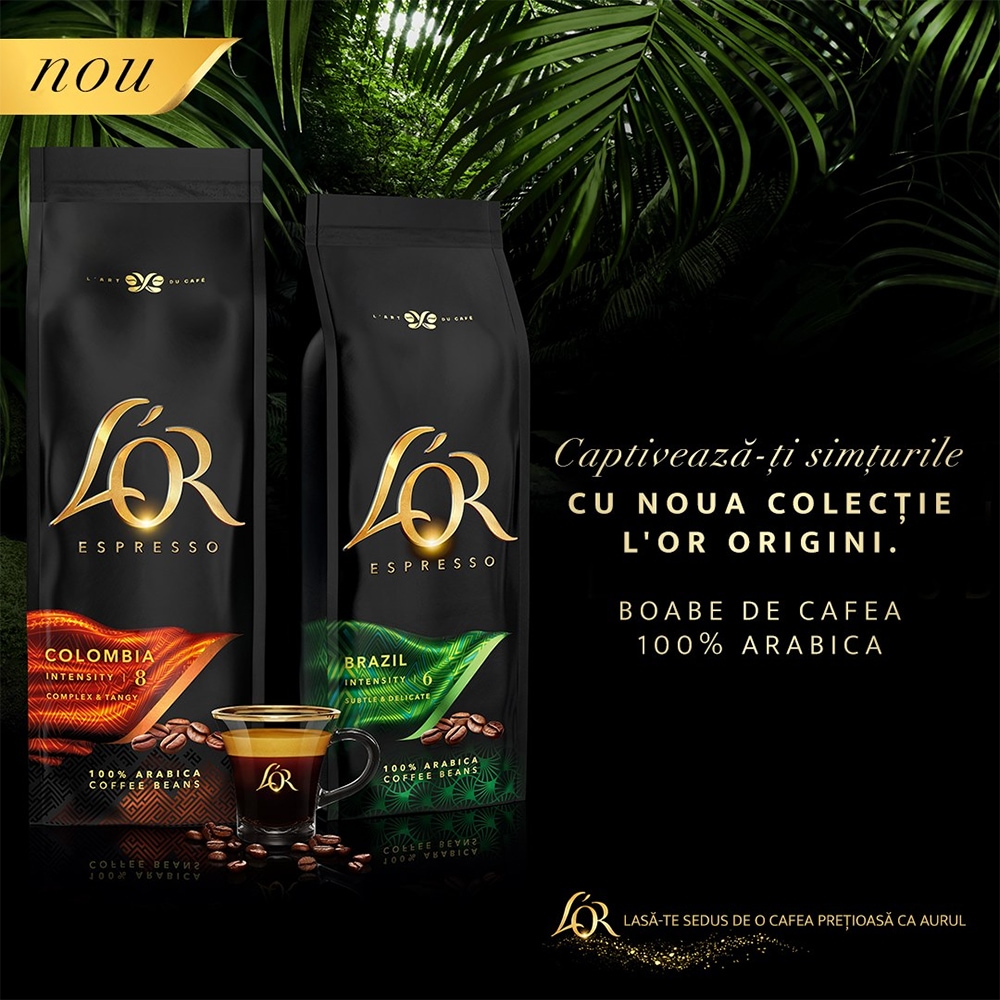 Cafea boabe L'OR Origins Columbia, 500g