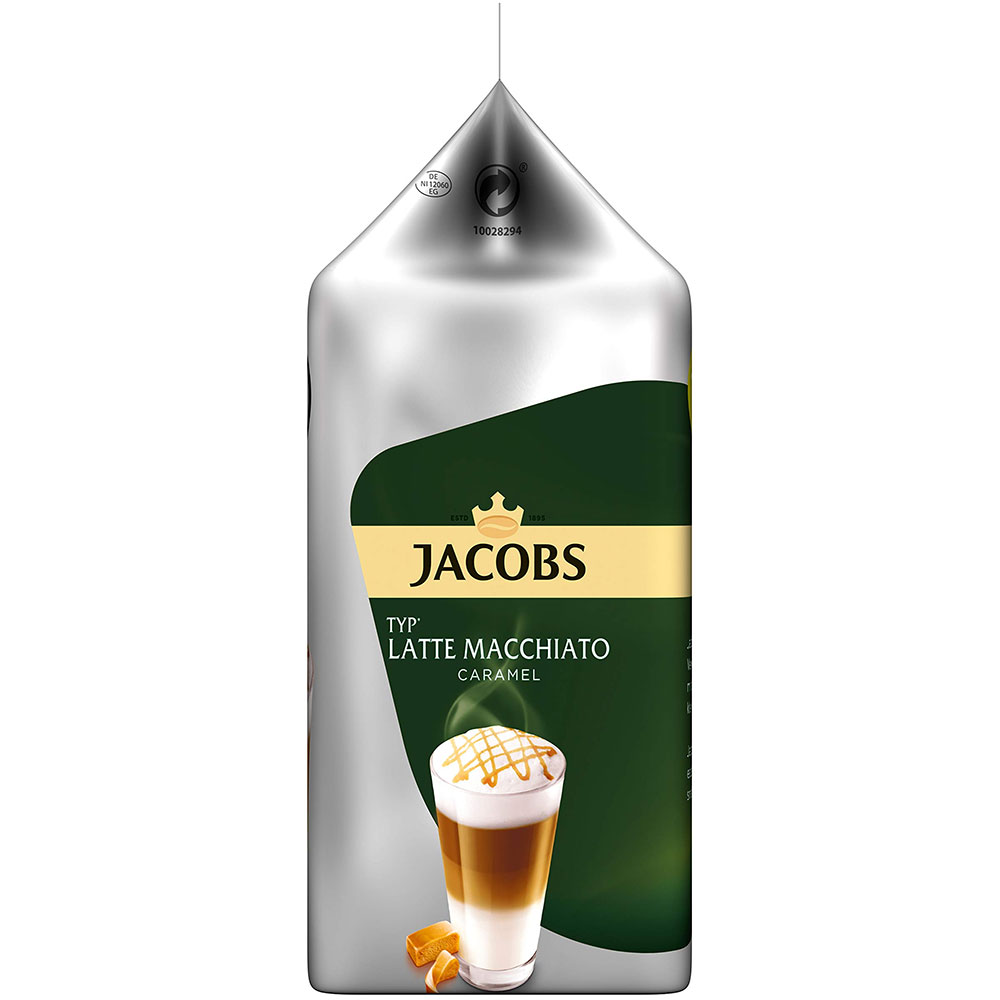 Capsule cafea TASSIMO Jacobs Caramel Macchiato, 8 capsule cafea + 8 capsule lapte, 268g