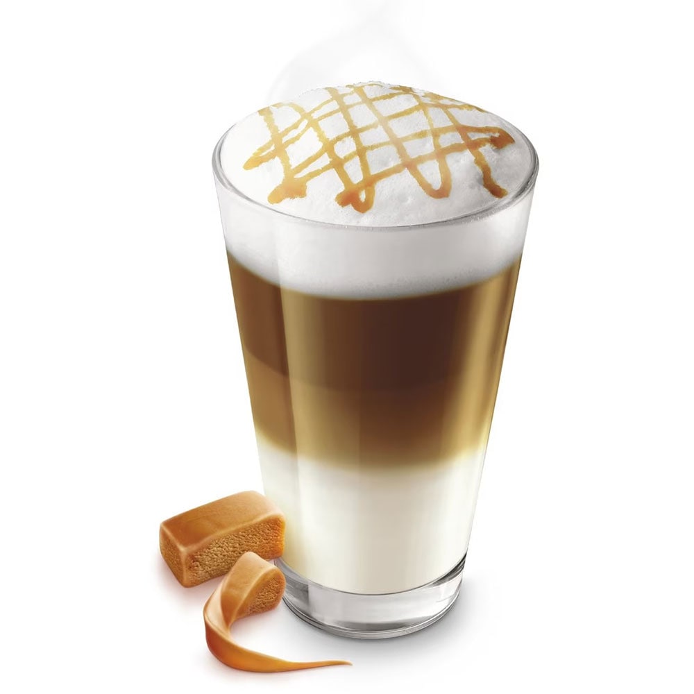 Capsule cafea TASSIMO Jacobs Caramel Macchiato, 8 capsule cafea + 8 capsule lapte, 268g