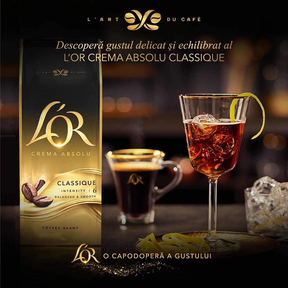 Cafea boabe L'OR Crema Absolu Classique, 500g