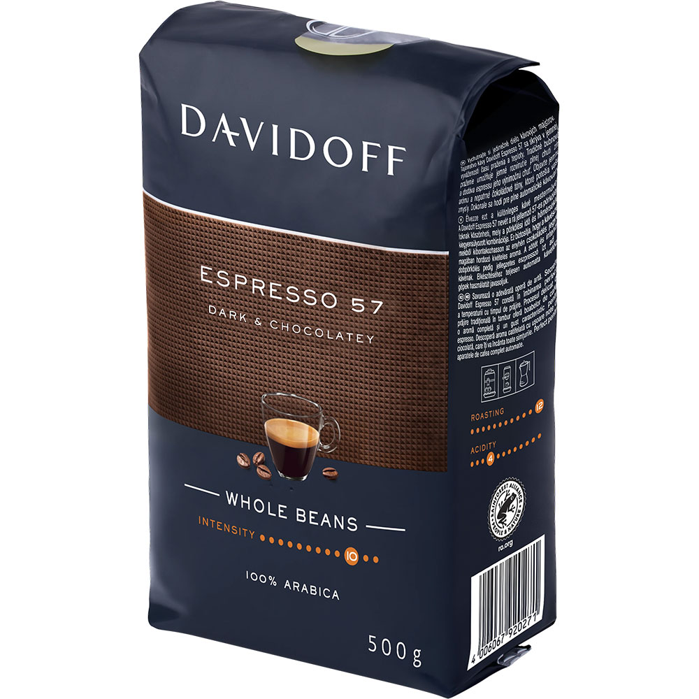 Cafea boabe DAVIDOFF Espresso 57 Dark Chocolatey, 500g