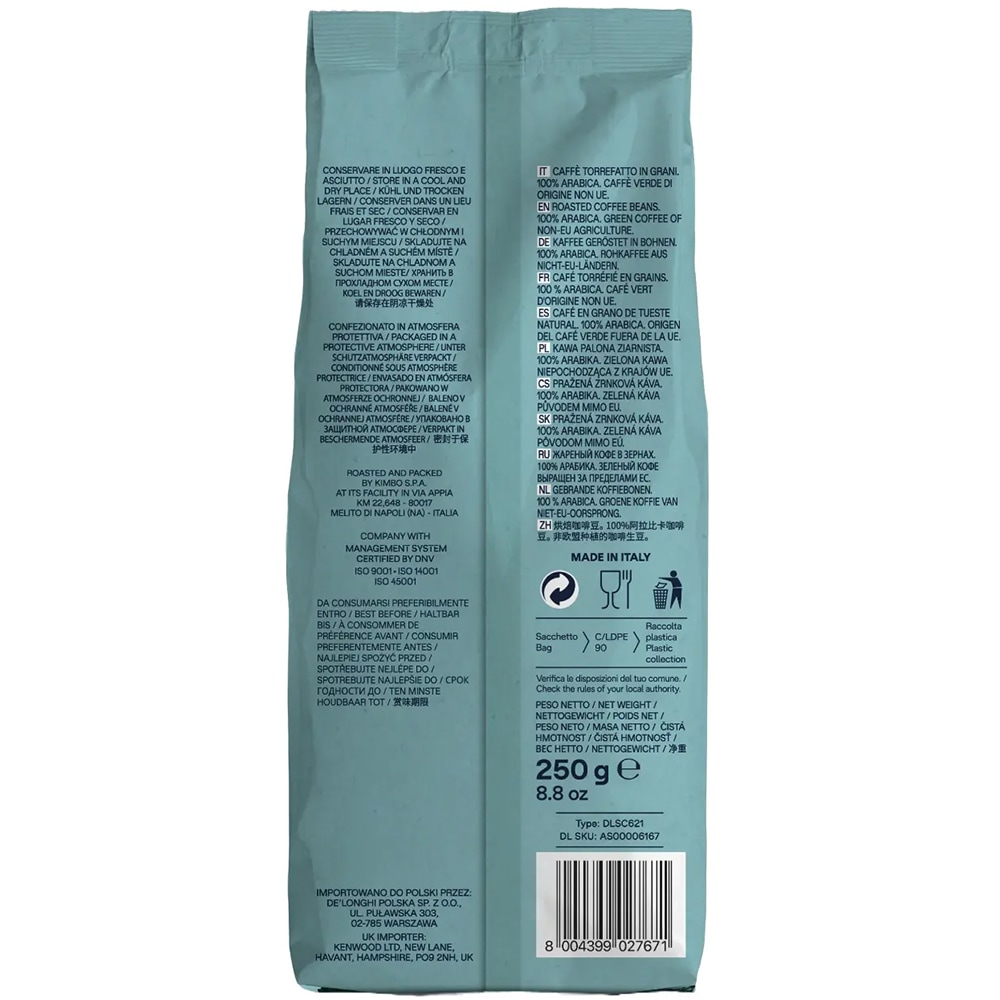 Cafea boabe DELONGHI Honduras Medium Light, 250g
