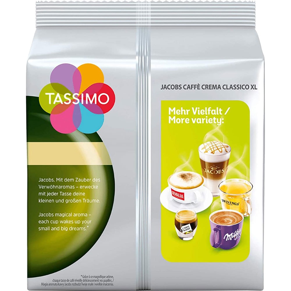 Capsule cafea JACOBS Cafe Crema XL, compatibile Tassimo, 16 capsule, 132.8g