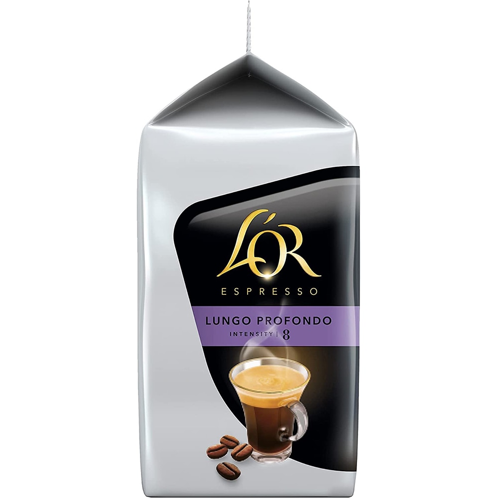 Capsule cafea L'OR Lungo Profondo, compatibile Tassimo, 16 capsule, 128g