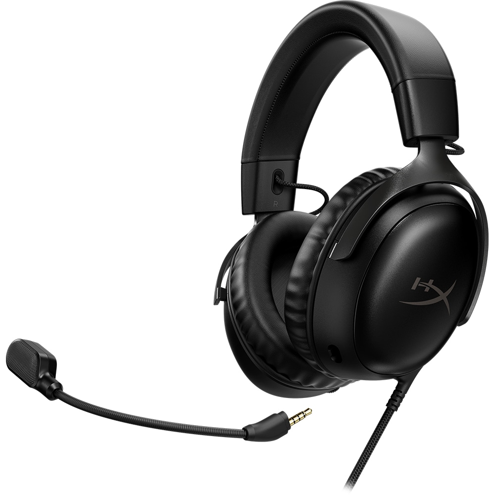 Casti Gaming HyperX Cloud III, DTS Headphone:X Spatial Audio, multiplatforma, 3.5mm, USB, negru