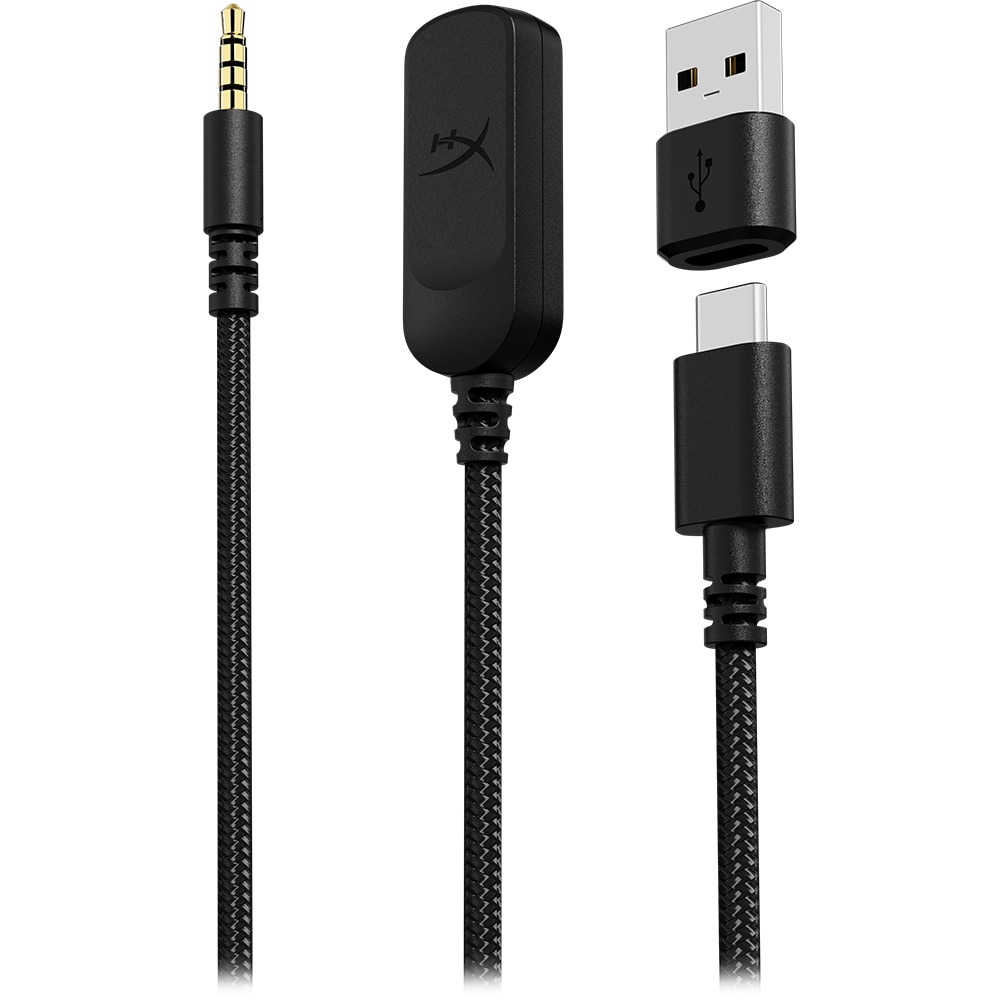 Casti Gaming HyperX Cloud III, DTS Headphone:X Spatial Audio, multiplatforma, 3.5mm, USB, negru