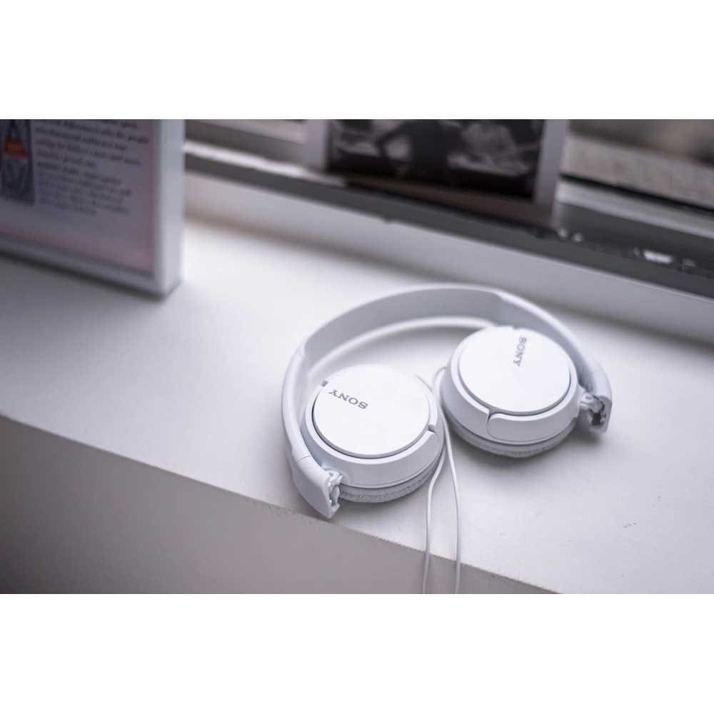 Casti SONY MDR-ZX110W, Cu Fir, On-Ear, alb