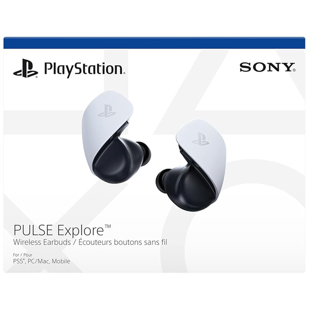 Casti Gaming Wireless SONY Pulse Explore, True Wireless, Bluetooth, alb-negru
