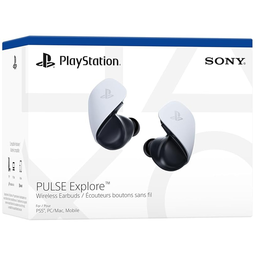 Casti Gaming Wireless SONY Pulse Explore, True Wireless, Bluetooth, alb-negru