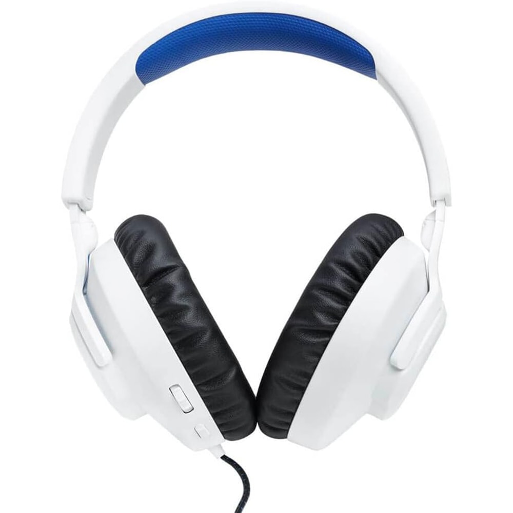 Casti Gaming JBL Quantum 100P Console, multiplatforma, Jack 3.5mm, alb-albastru