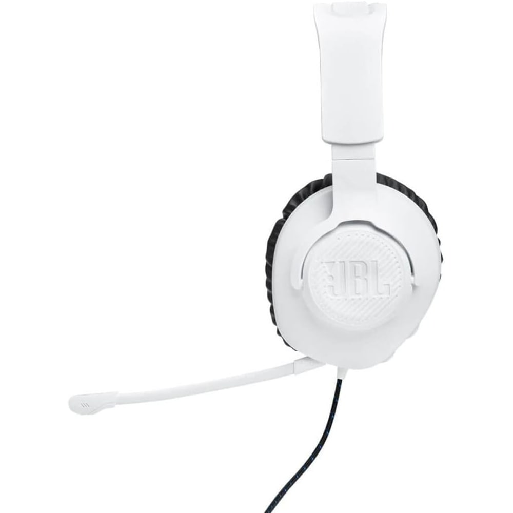 Casti Gaming JBL Quantum 100P Console, multiplatforma, Jack 3.5mm, alb-albastru