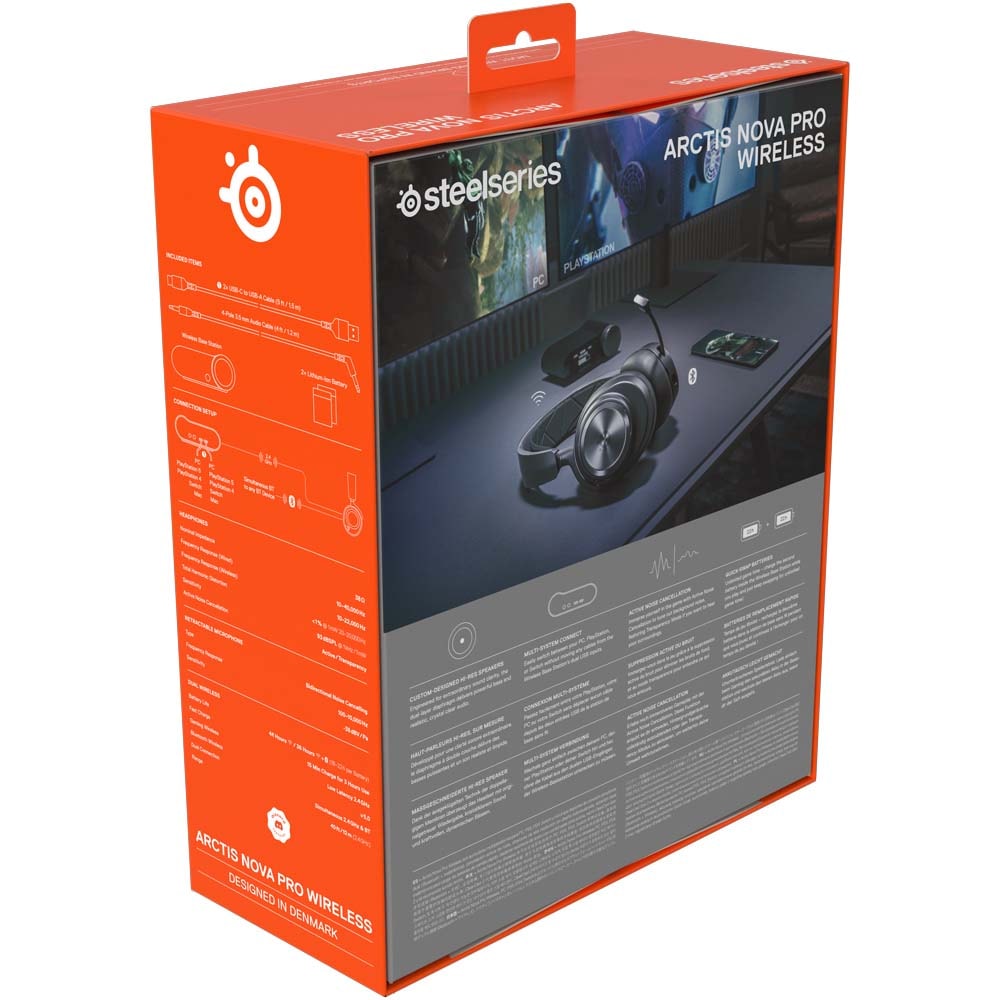 Casti Gaming Wireless STEELSERIES Arctis Nova Pro Wireless, Spatial Audio, multiplatforma, negru