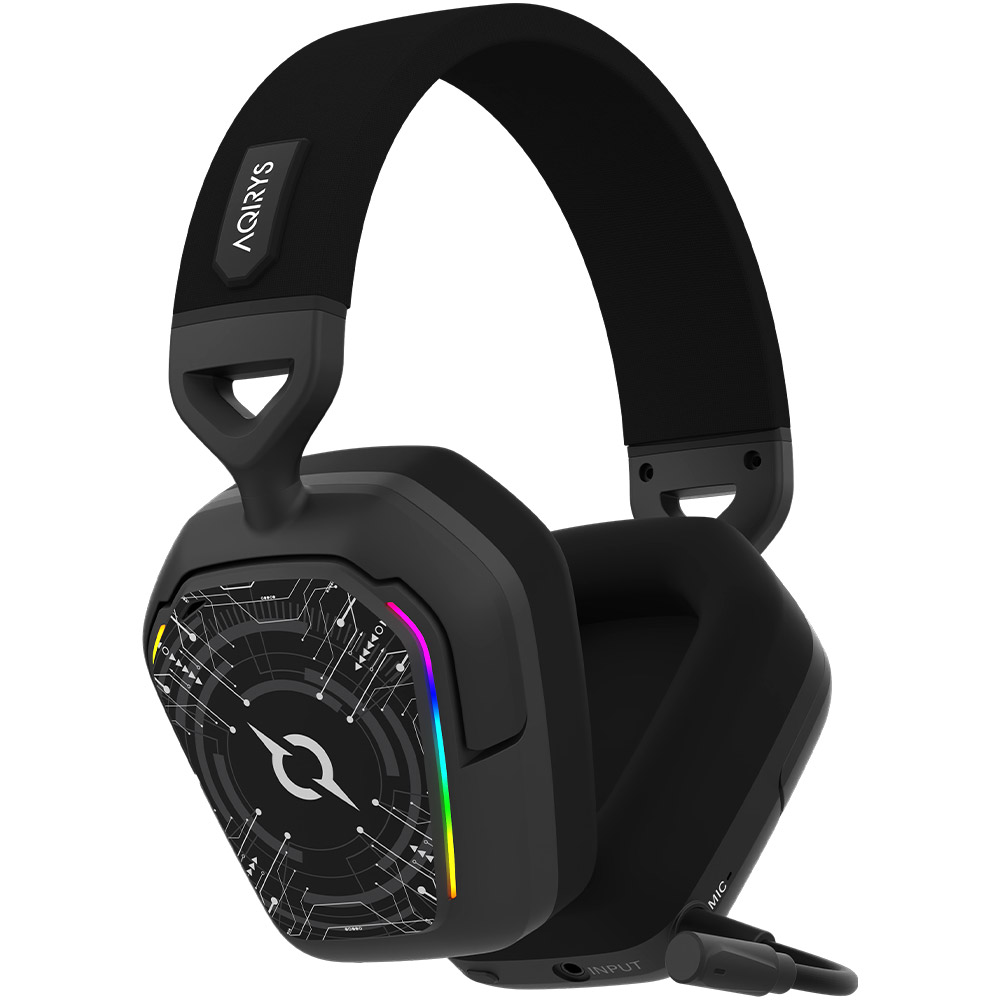 Casti Gaming Wireless AQIRYS Alnair, multiplatforma, 3D Stereo, Noise Cancelling, negru
