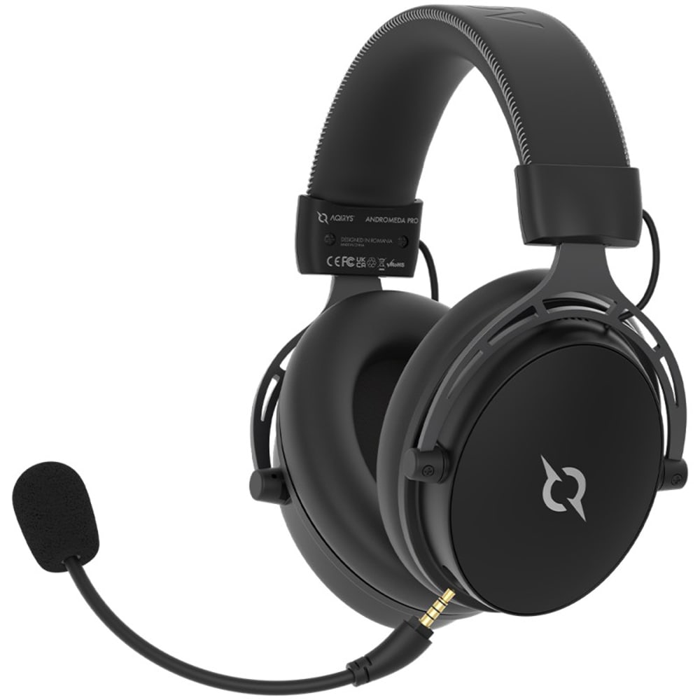 Casti Gaming Wireless AQIRYS Andromeda Pro, multiplatforma, stereo, negru