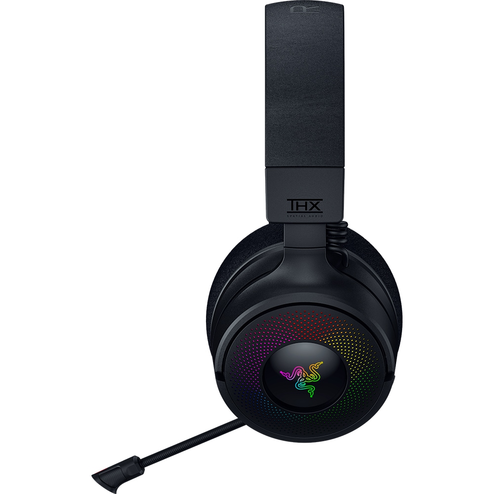 Casti Gaming Wireless RAZER Kraken V4, THX Spatial Audio, multiplatforma, negru