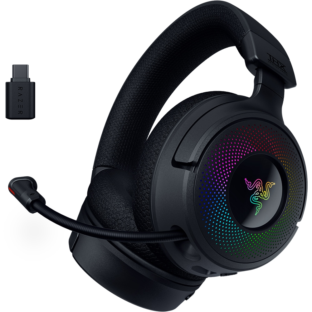 Casti Gaming Wireless RAZER Kraken V4, THX Spatial Audio, multiplatforma, negru