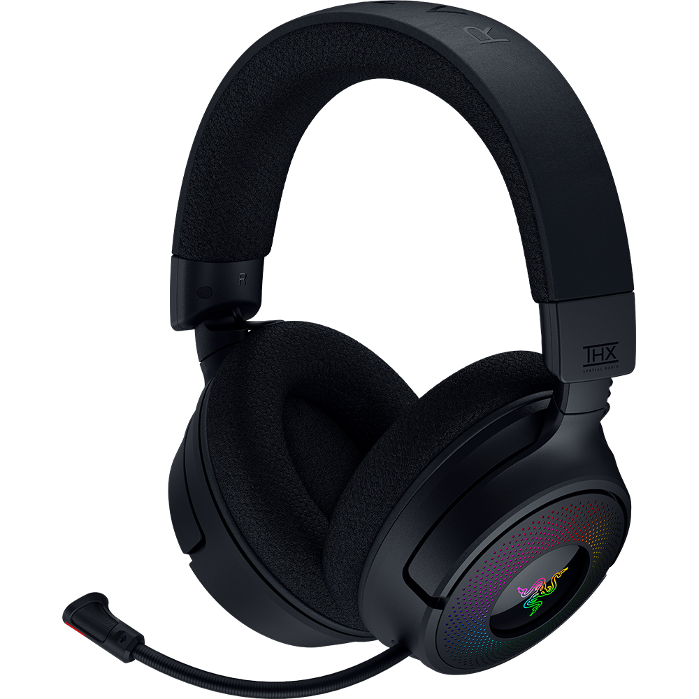 Casti Gaming Wireless RAZER Kraken V4, THX Spatial Audio, multiplatforma, negru