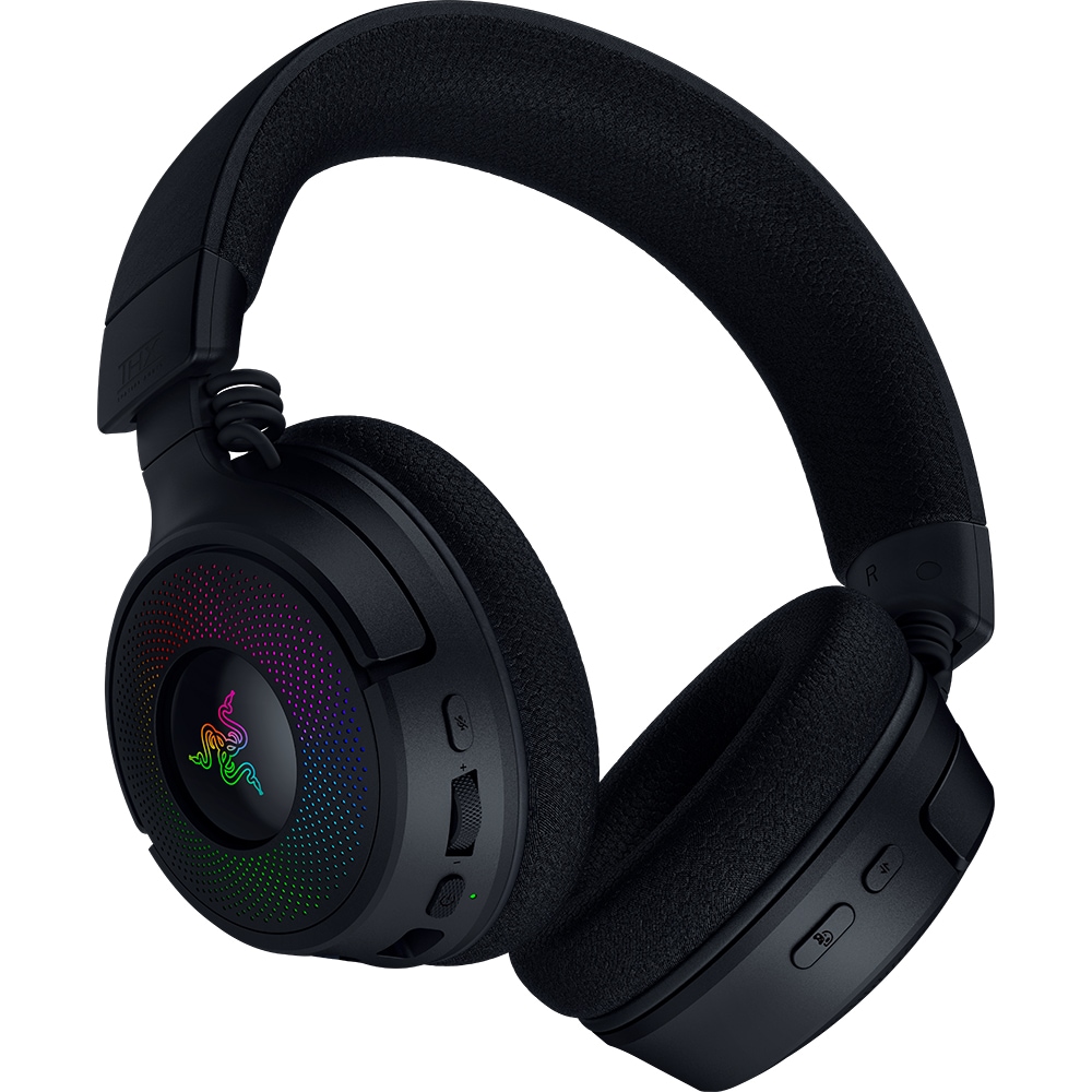 Casti Gaming Wireless RAZER Kraken V4, THX Spatial Audio, multiplatforma, negru