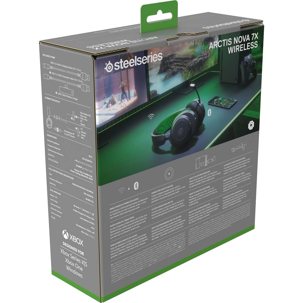 Casti Gaming Wireless STEELSERIES Arctis Nova 7x Wireless, surround, multiplatforma, negru