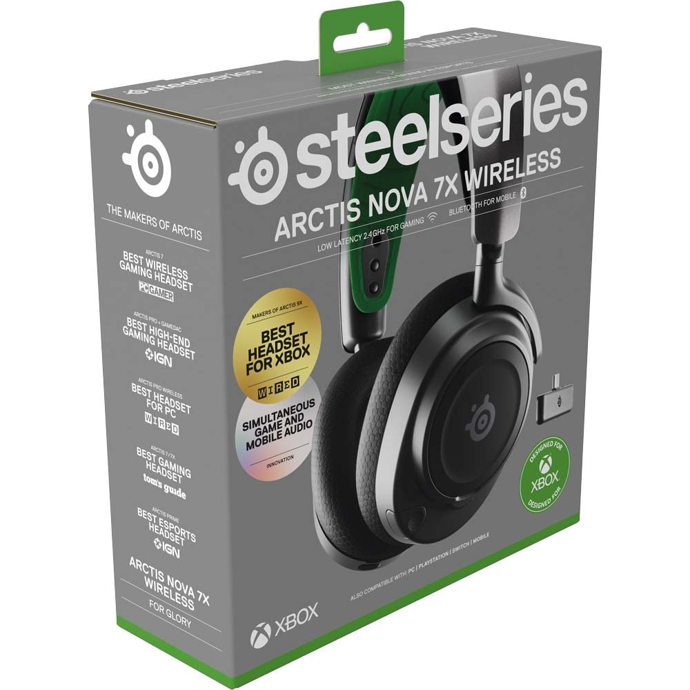 Casti Gaming Wireless STEELSERIES Arctis Nova 7x Wireless, surround, multiplatforma, negru