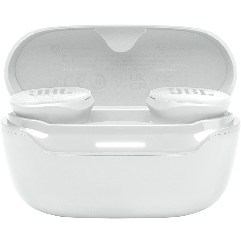 Casti JBL Endurance Race 2, True wireless, Bluetooth, In-ear, Microfon, Noise cancelling, alb