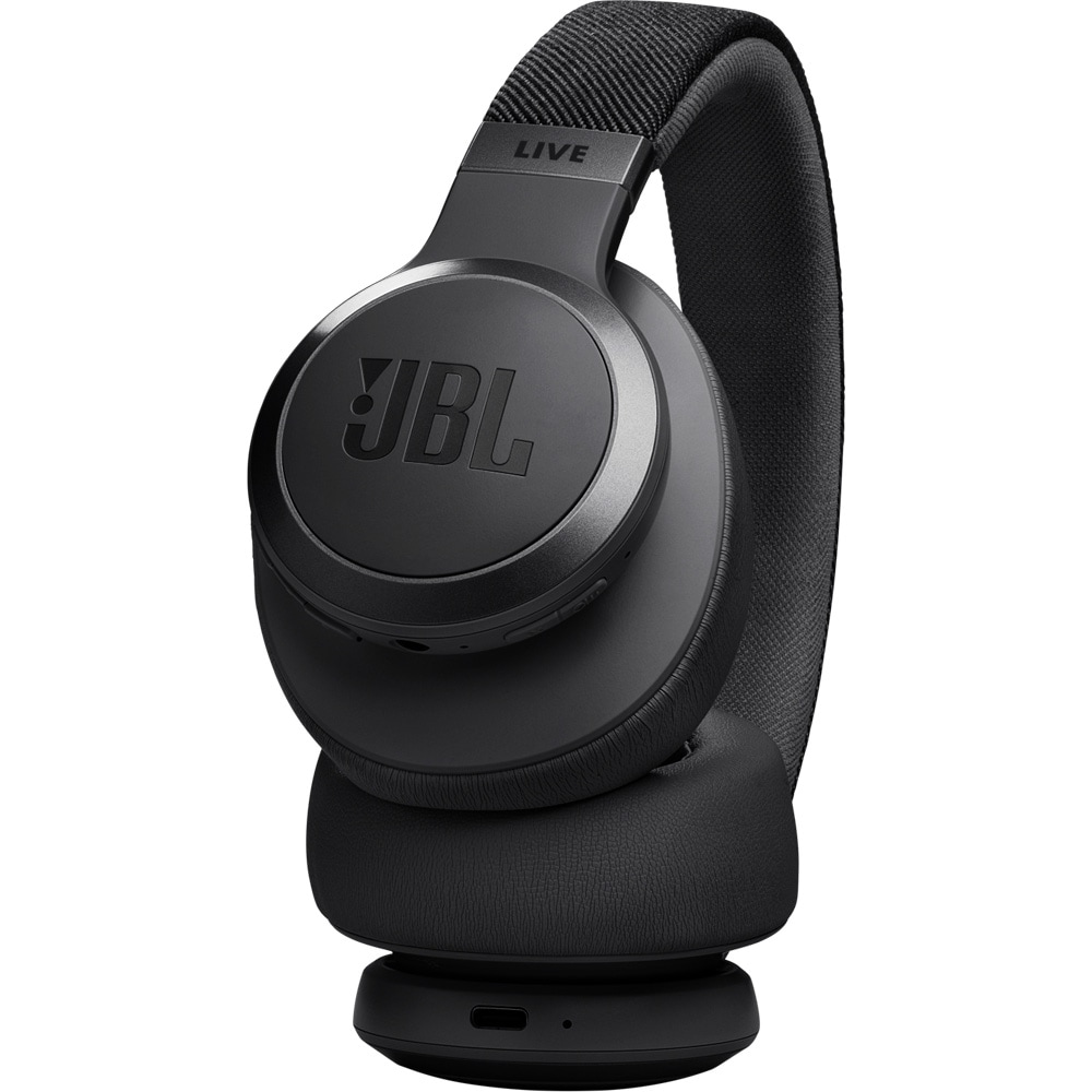 Casti JBL Live 770NC, Bluetooth, Over-ear, Microfon, Noise Cancelling, negru