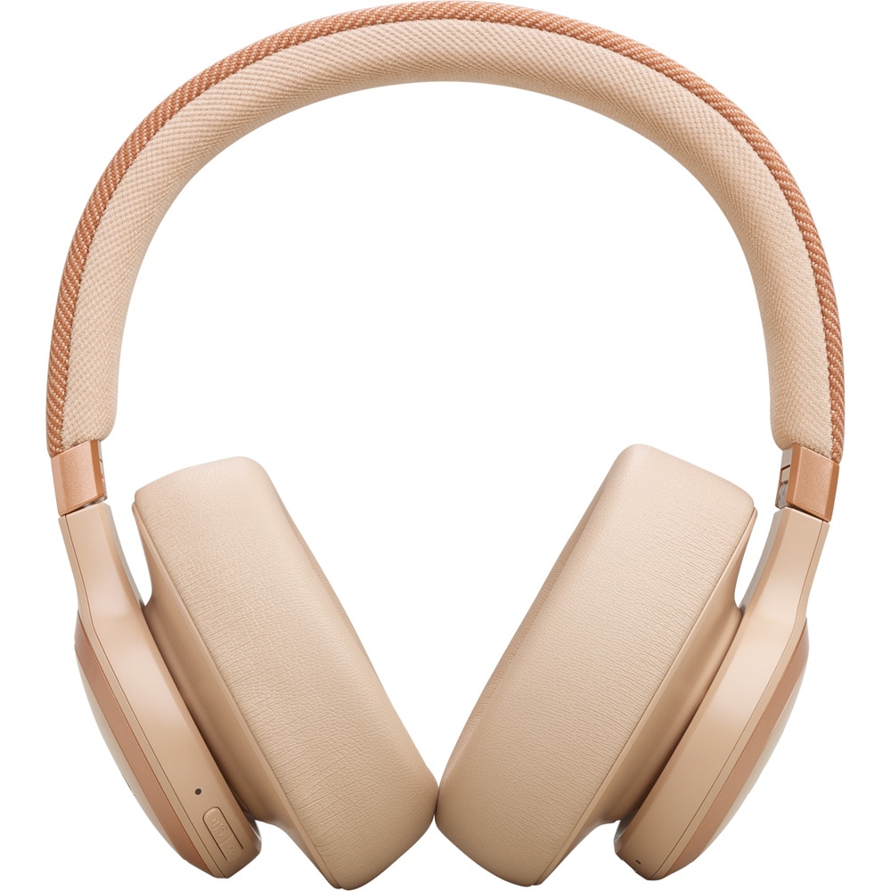 Casti JBL Live 770NC, Bluetooth, Over-ear, Microfon, Noise Cancelling, crem