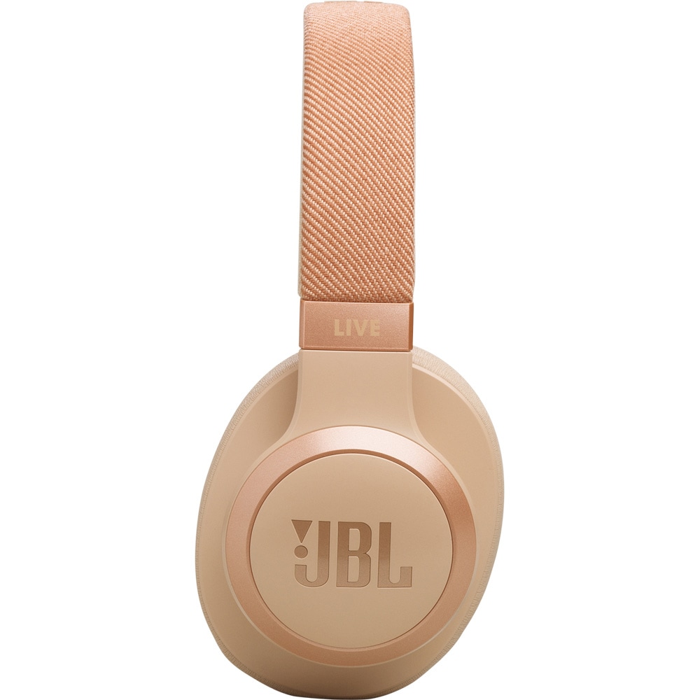 Casti JBL Live 770NC, Bluetooth, Over-ear, Microfon, Noise Cancelling, crem