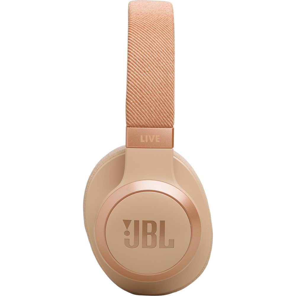 Casti JBL Live 770NC, Bluetooth, Over-ear, Microfon, Noise Cancelling, crem