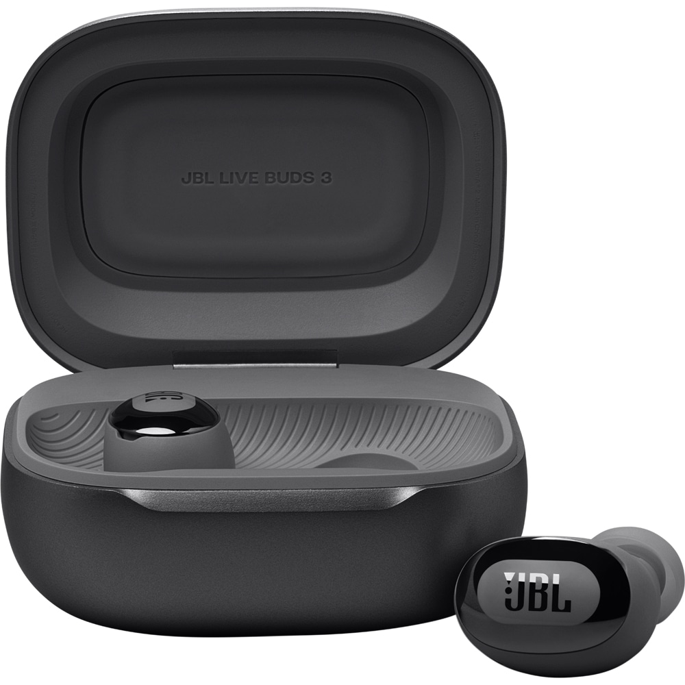Casti JBL Live Buds 3, True wireless, Bluetooth, In-ear, Microfon, Noise cancelling, negru