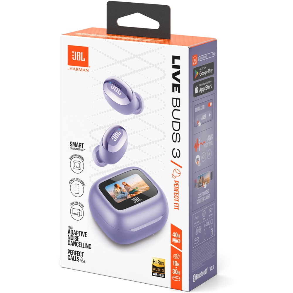 Casti JBL Live Buds 3, True wireless, Bluetooth, In-ear, Microfon, Noise cancelling, mov