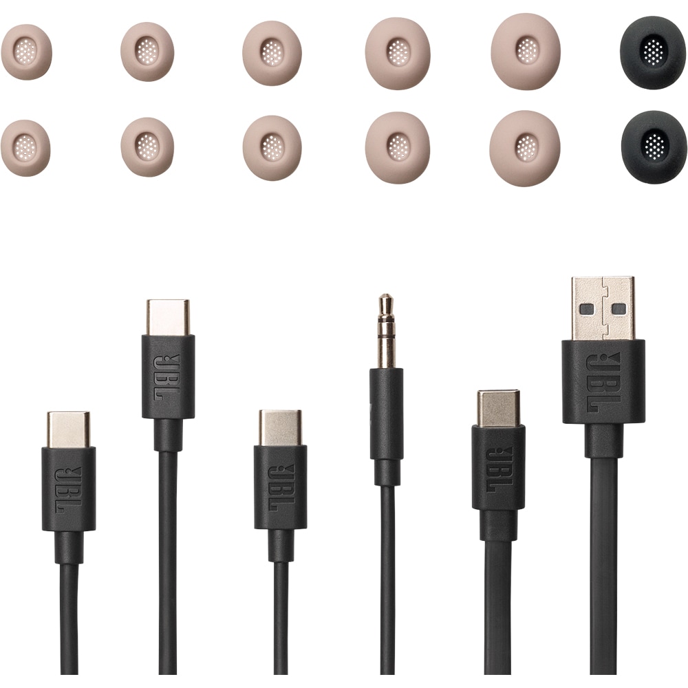 Casti JBL Tour Pro 3, True Wireless, Bluetooth, In-Ear, Microfon, Noise Cancelling, crem