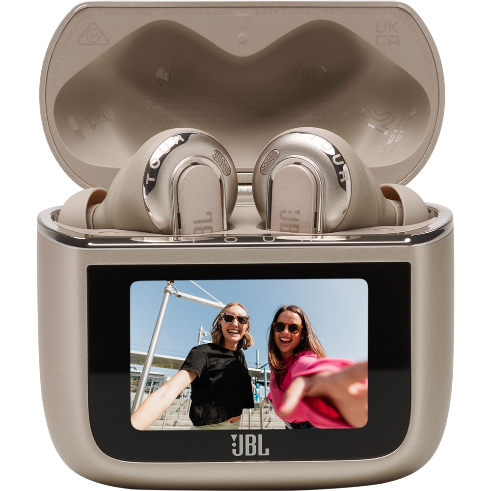 Casti JBL Tour Pro 3, True Wireless, Bluetooth, In-Ear, Microfon, Noise Cancelling, crem