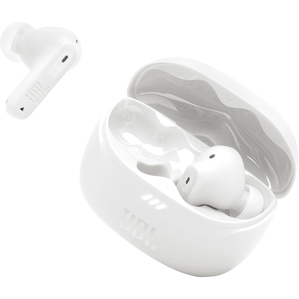 Casti JBL Tune Beam 2, True Wireless, Bluetooth, In-Ear, Microfon, Noise Cancelling, alb