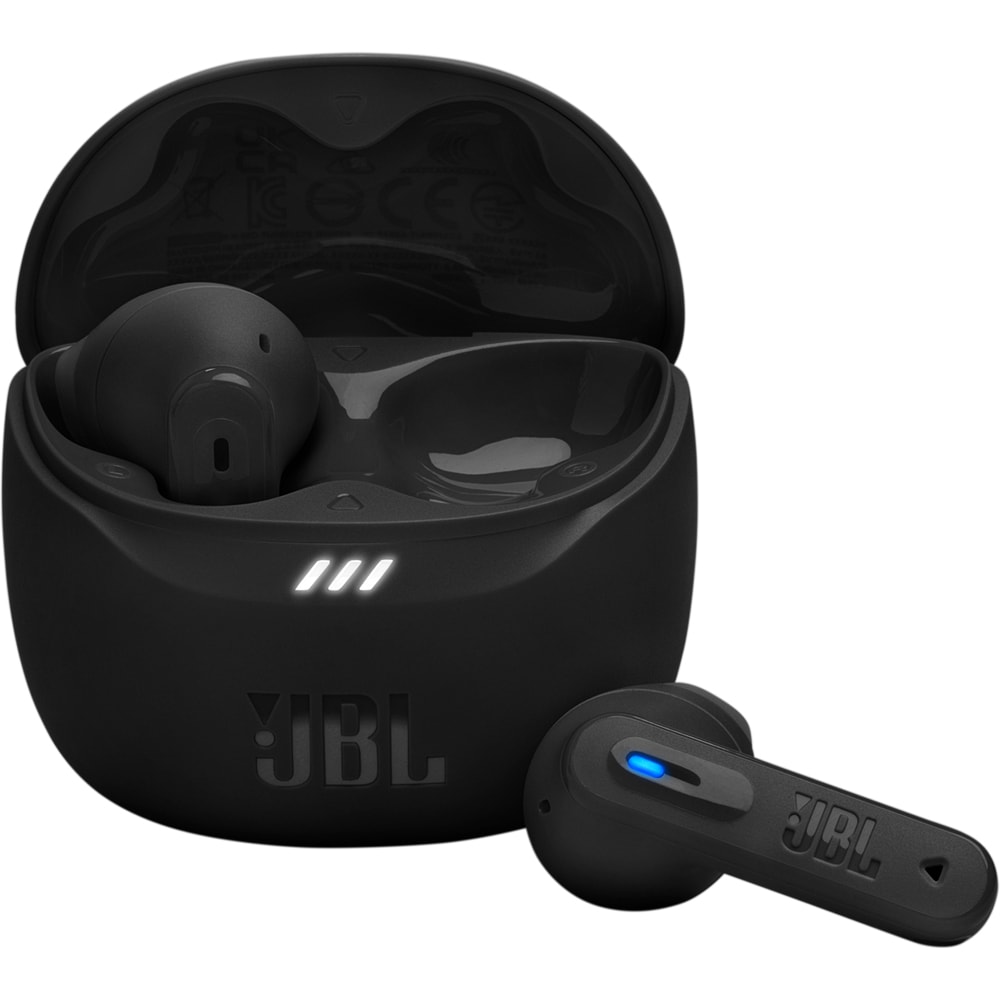 Casti JBL Tune Flex 2, True Wireless, Bluetooth, In-Ear, Microfon, Noise Cancelling, negru