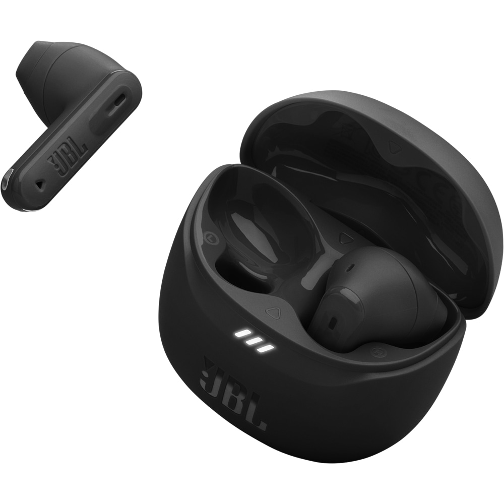 Casti JBL Tune Flex 2, True Wireless, Bluetooth, In-Ear, Microfon, Noise Cancelling, negru