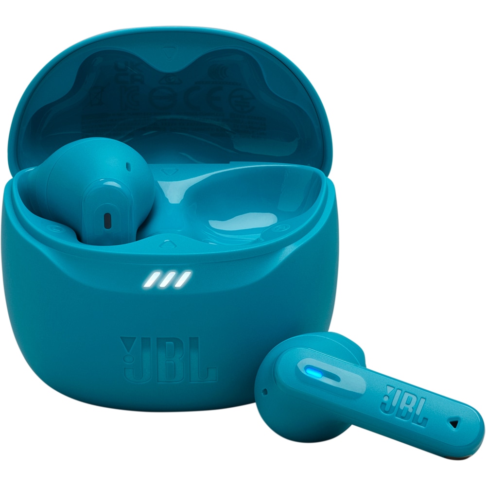 Casti JBL Tune Flex 2, True Wireless, Bluetooth, In-Ear, Microfon, Noise Cancelling, turcoaz