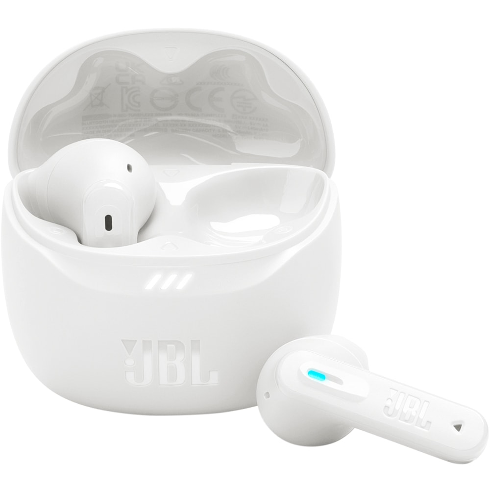 Casti JBL Tune Flex 2, True Wireless, Bluetooth, In-Ear, Microfon, Noise Cancelling, alb